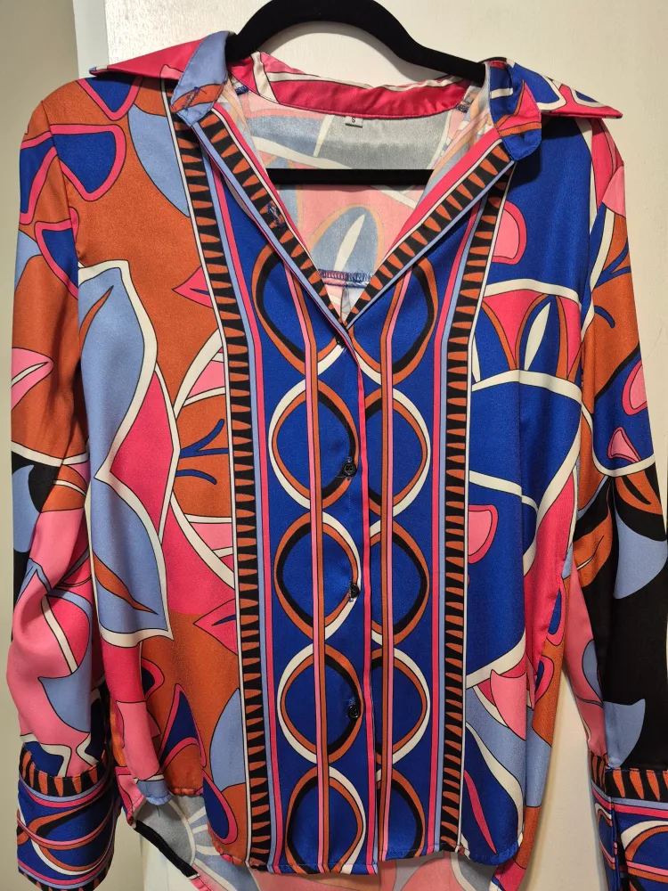 Patterned Blouse and Skirt Set thumbnail