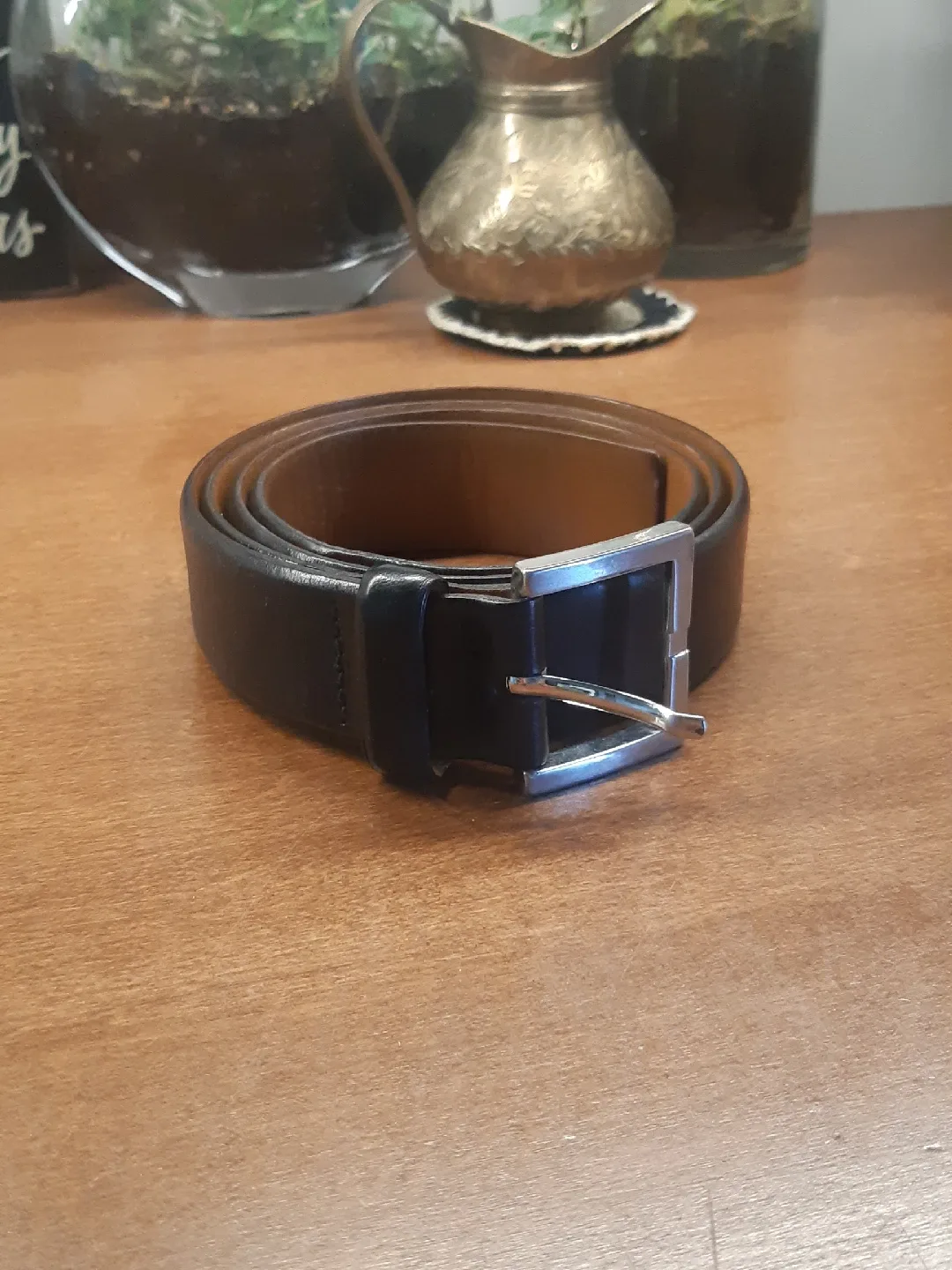 Mens black Banana Republic Belt size 38 thumbnail