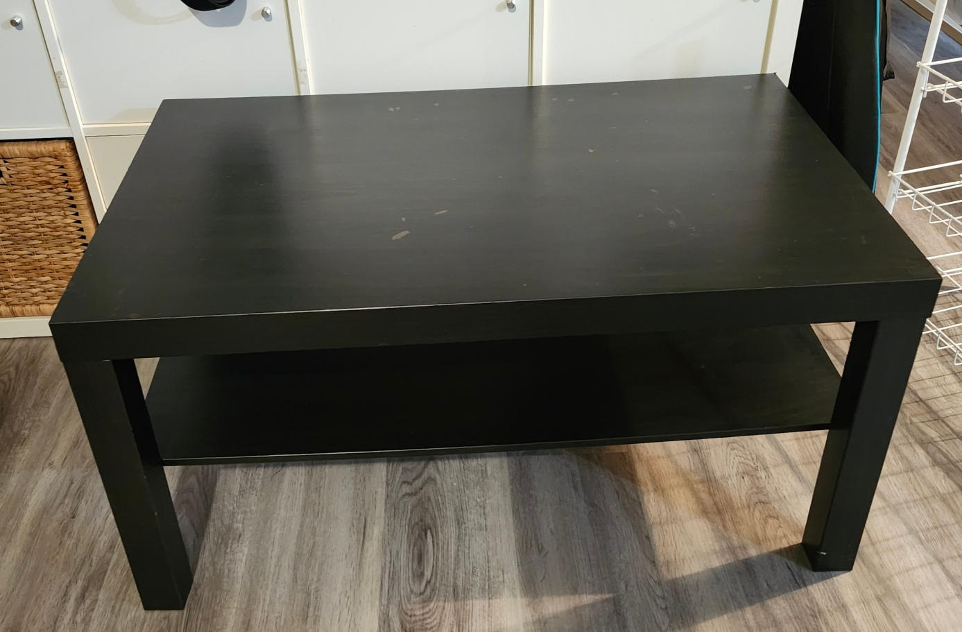 IKEA Black Coffee Table with Shelf