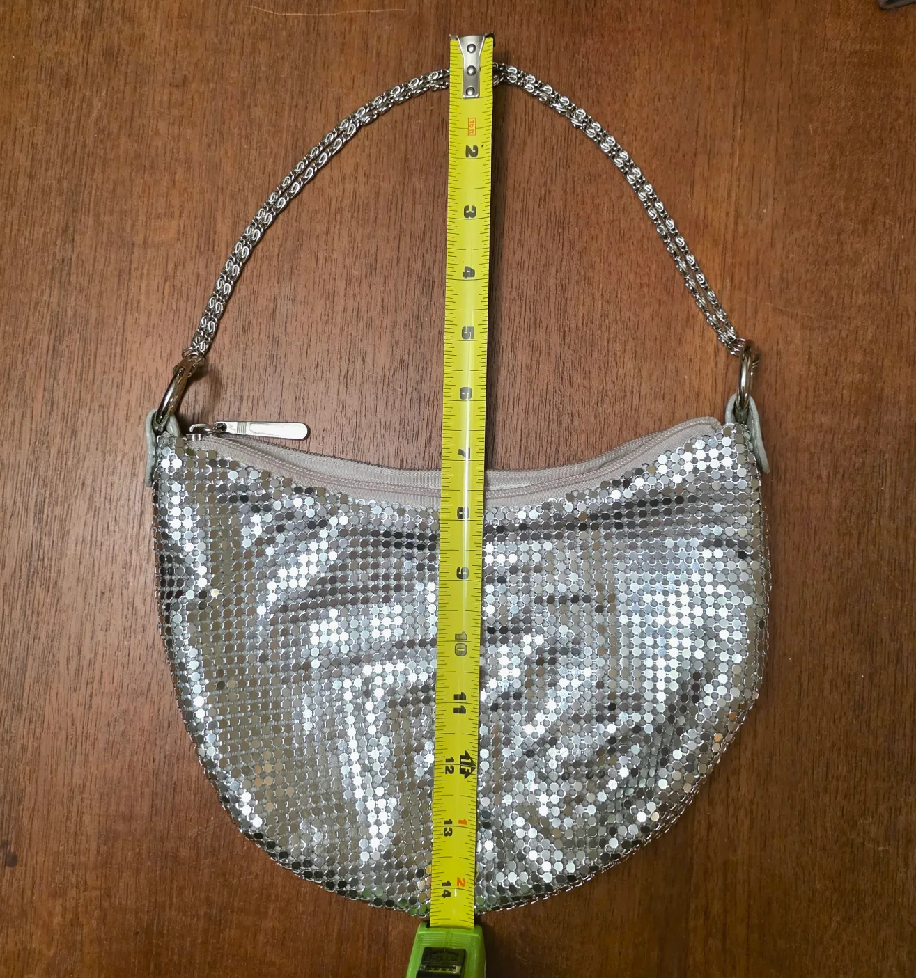 ALDO Silver Metallic Chain Bag image indicator(2)