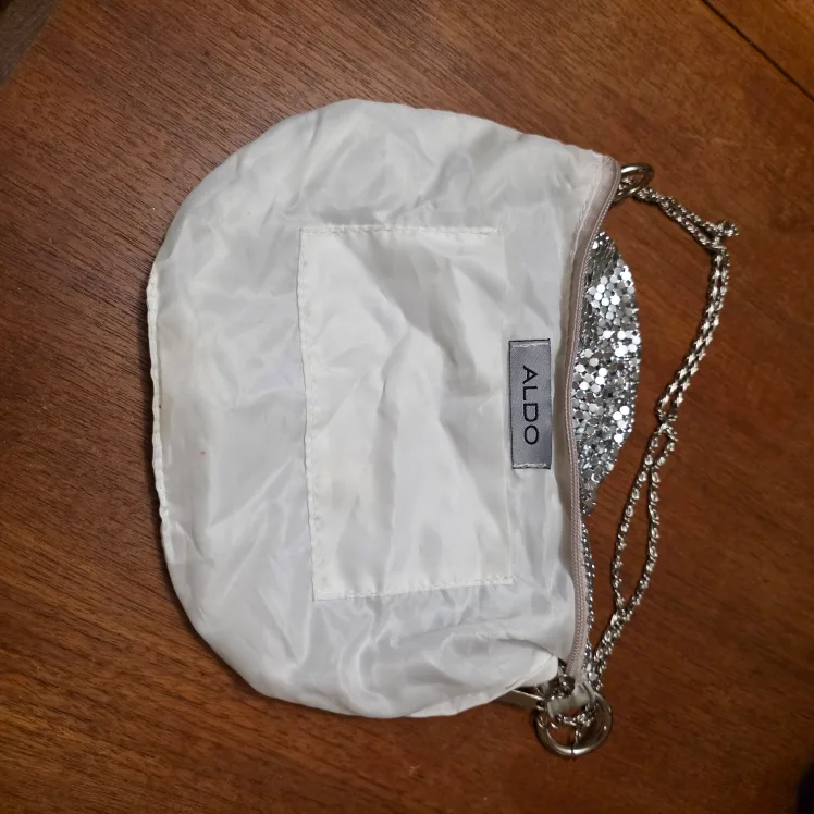 ALDO Silver Metallic Chain Bag image indicator(4)