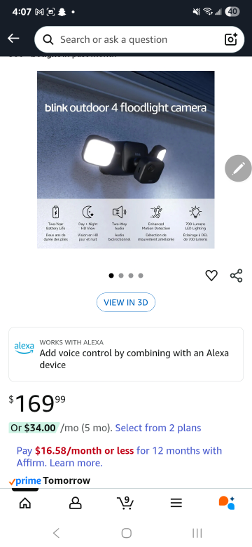 BNIB Blink Outdoor 4 Floodlight Camera - photo 4