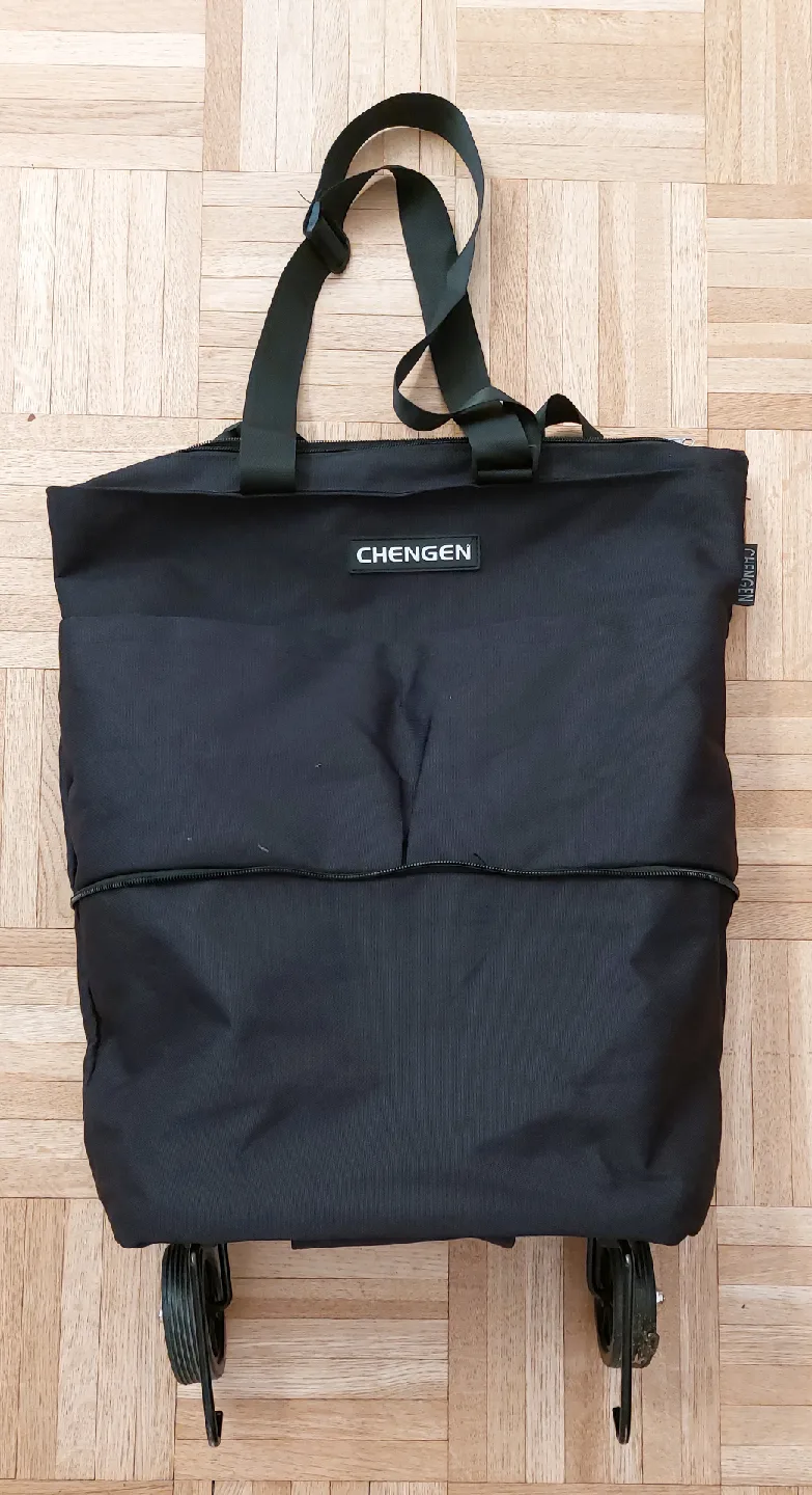 CHENGEN Black Rolling Tote Bag thumbnail