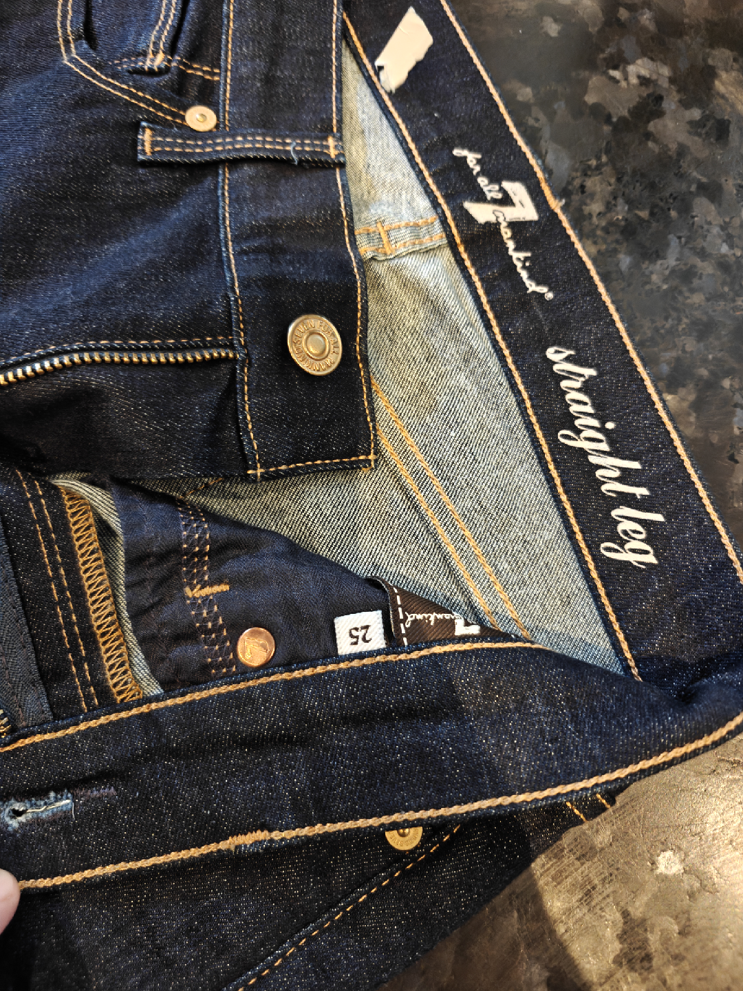 7 For All Mankind Straight Leg Jeans - Size 25