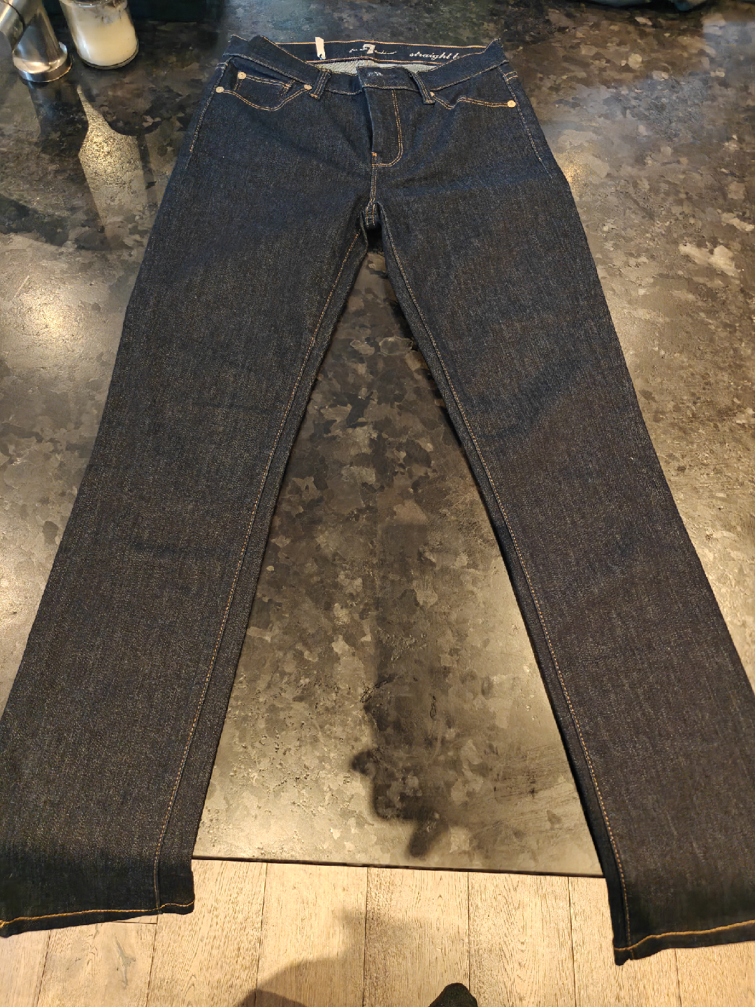 7 For All Mankind Straight Leg Jeans - Size 25 - photo 2