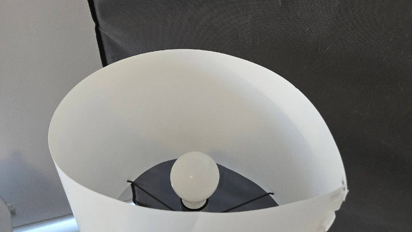 IKEA Floor Lamp - White Shade, Black Stand thumbnail