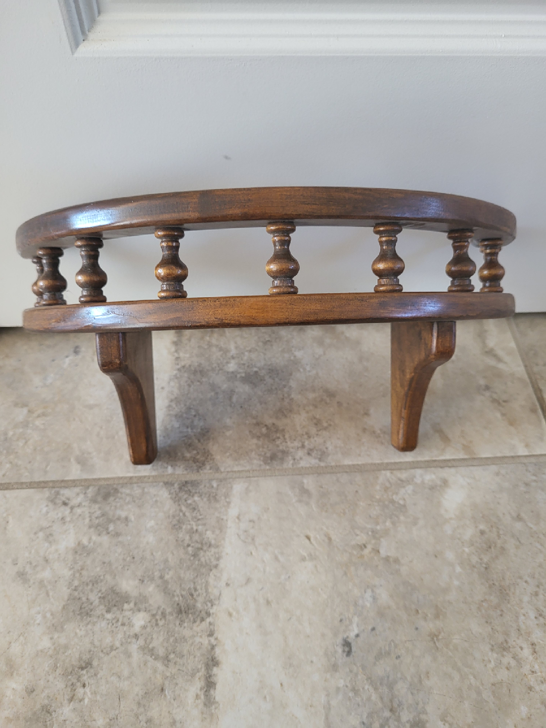 Vintage Wooden Decorative Spindle Wall Shelf