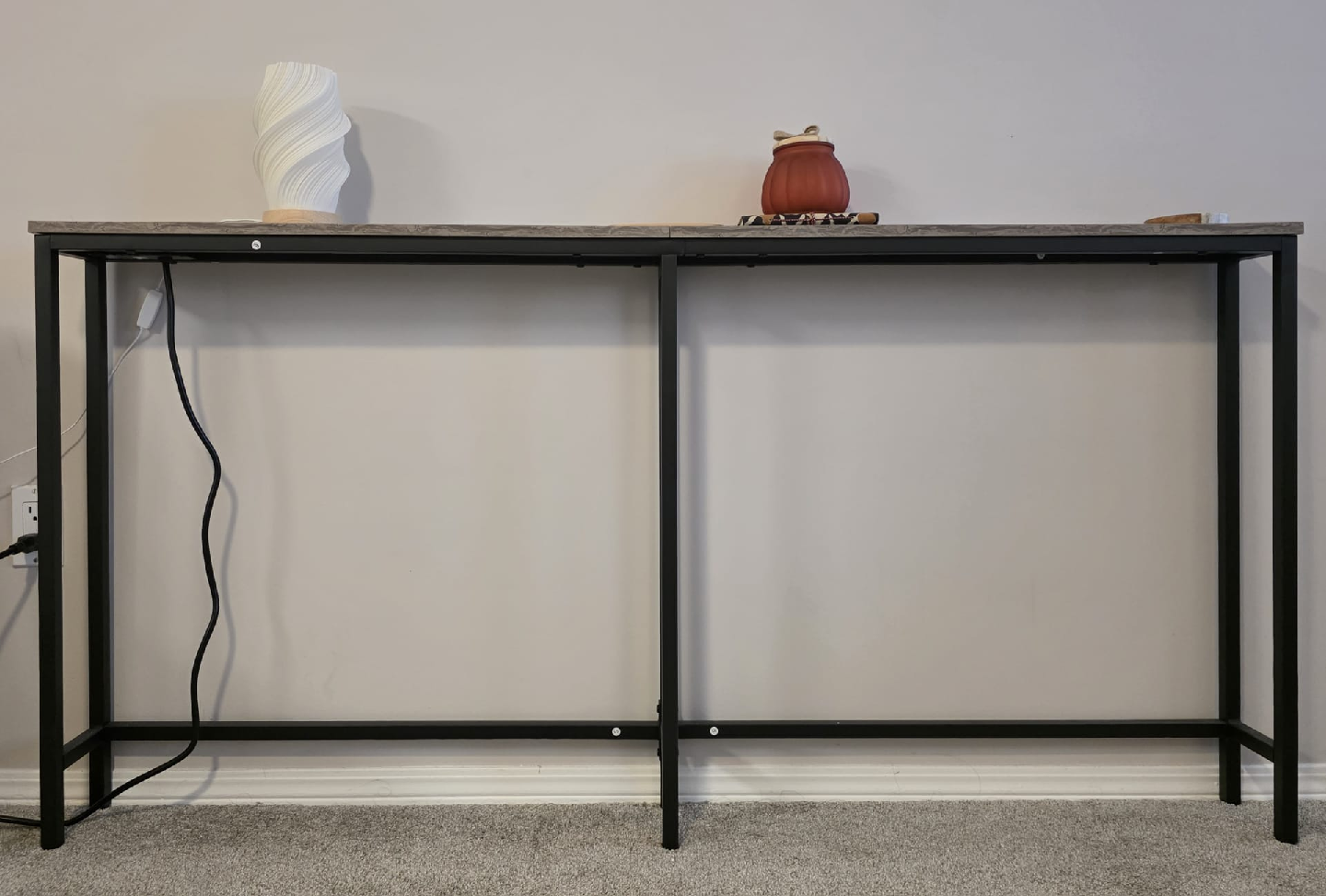 Console Table with USB Ports and Outlet