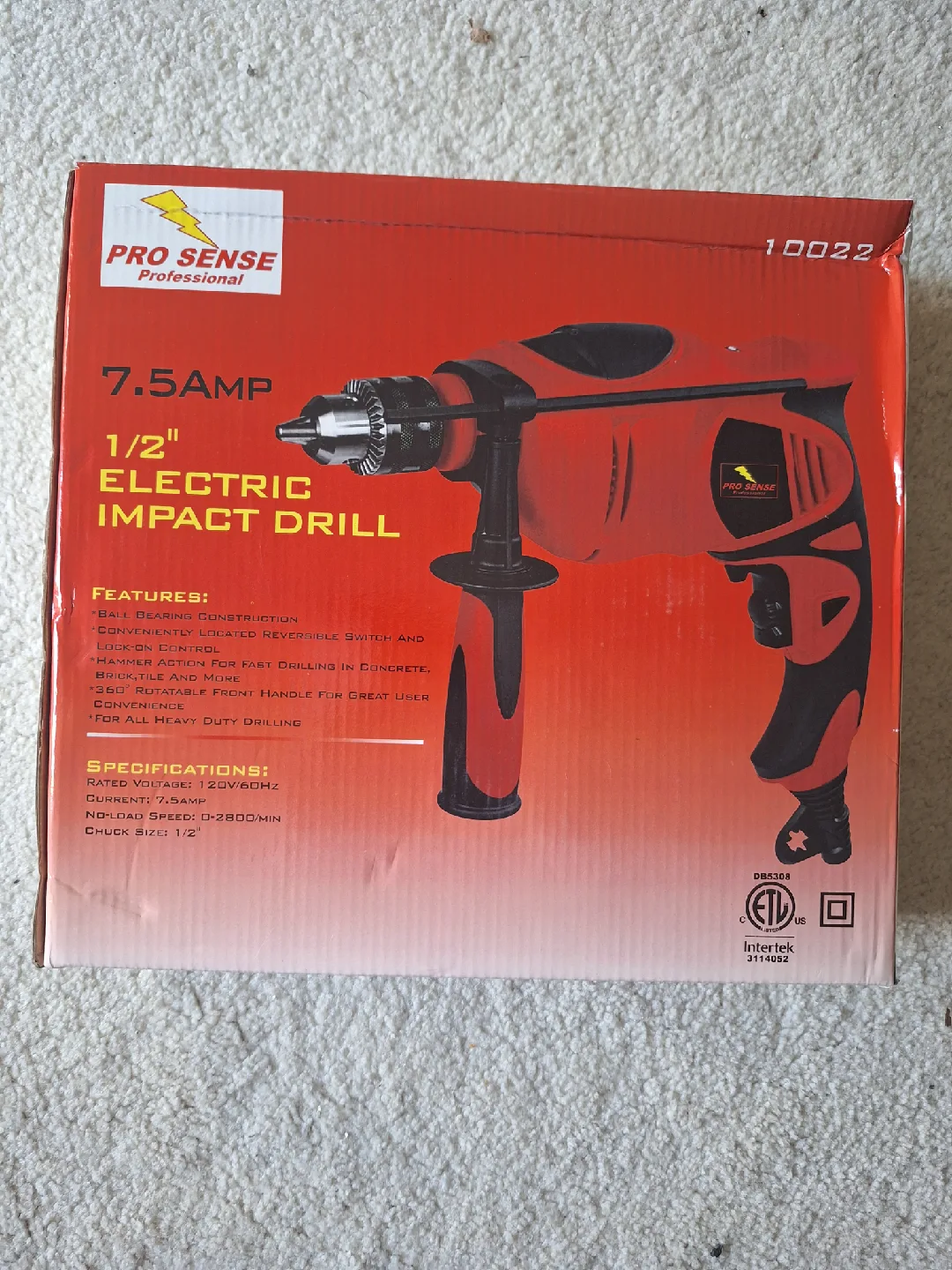 NEW Pro Sense 1/2" Electric Impact Drill - 7.5 AMP image indicator(3)