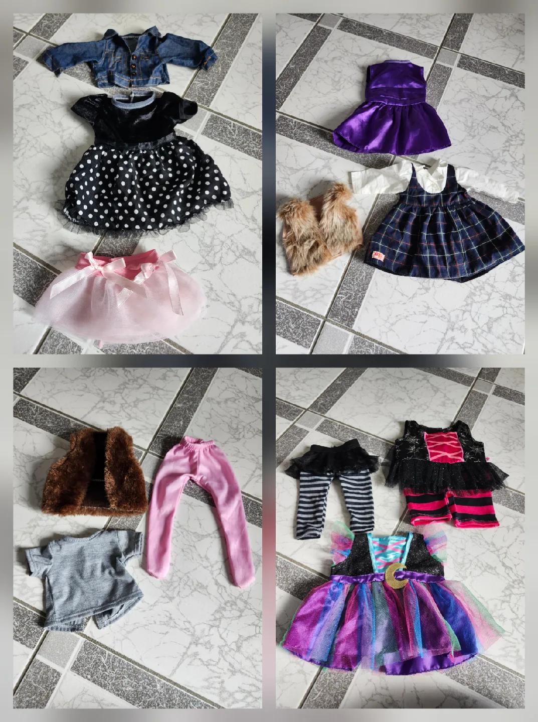 Doll clothes! Multiple outfits & dresses. thumbnail