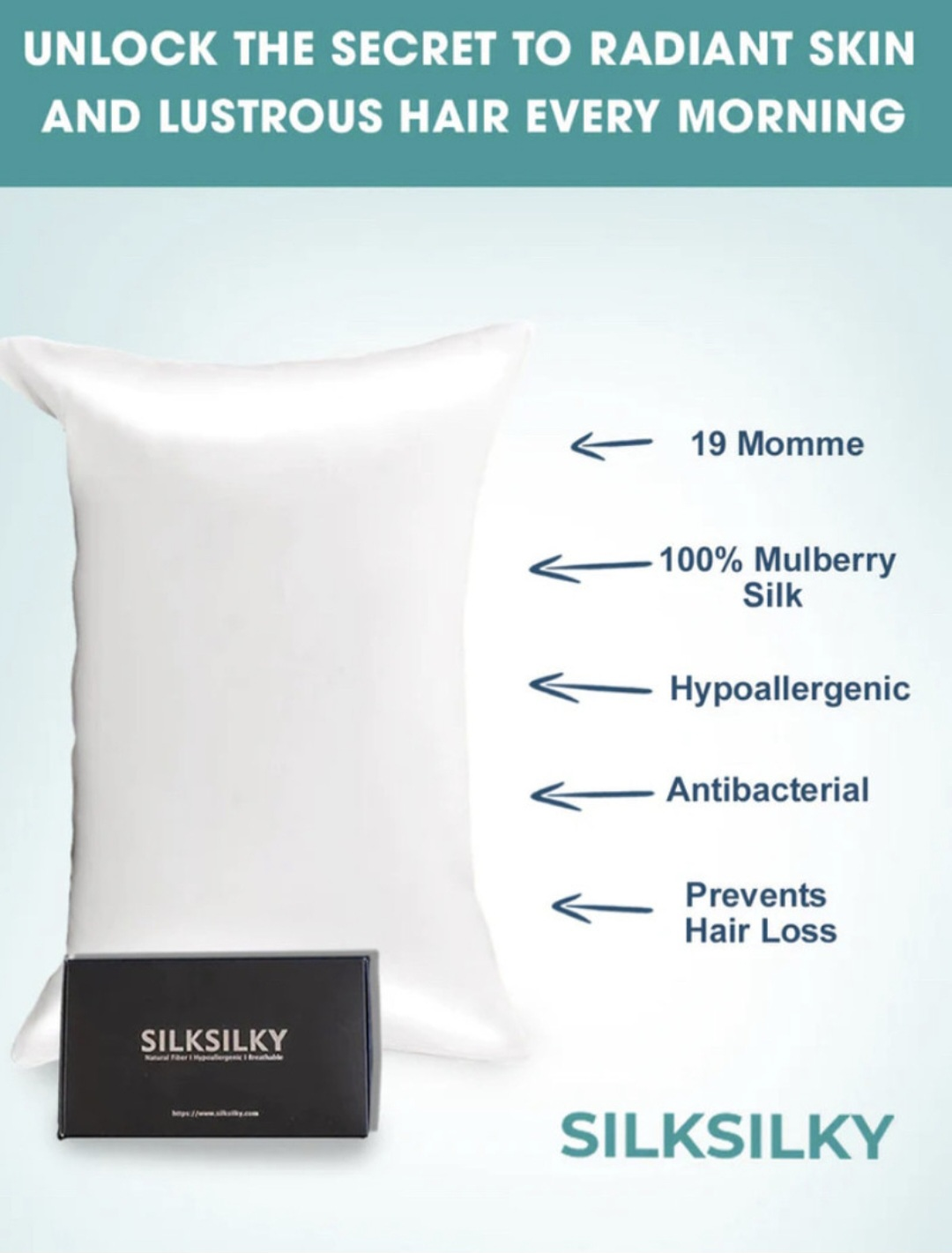SilkSilky Pillowcase- 1PC - photo 2