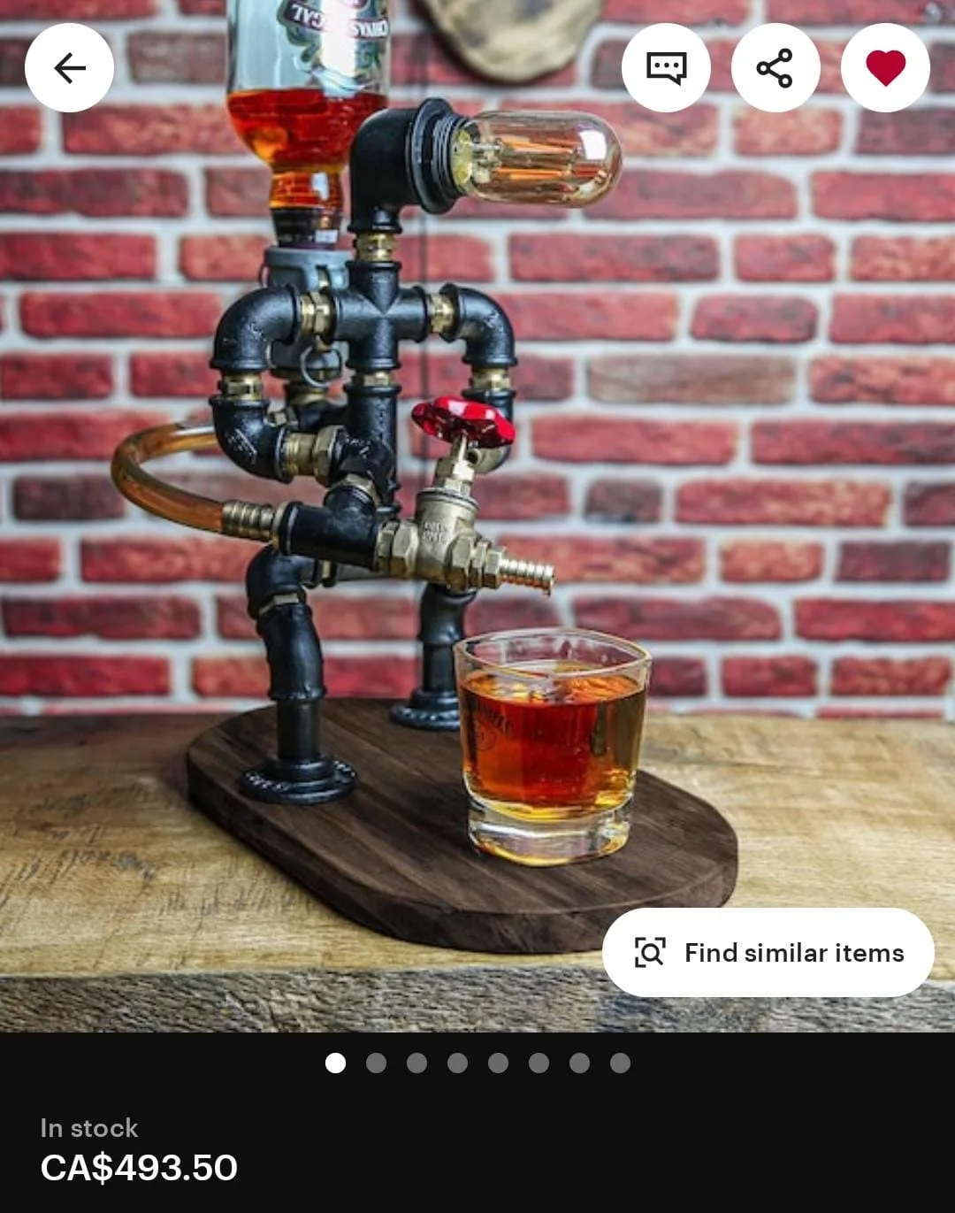 Steampunk Style Liquor Dispenser Lamp image indicator(4)
