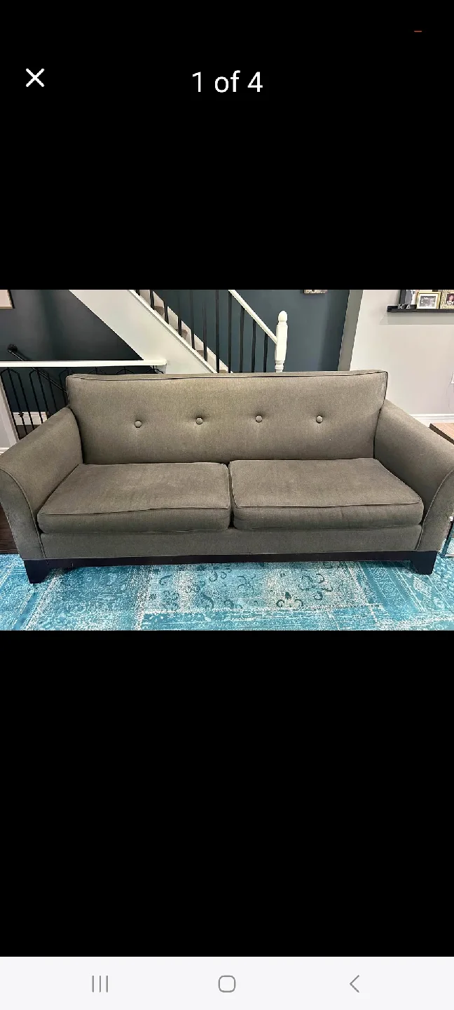 Comfortable Grey Sofa free delivery thumbnail