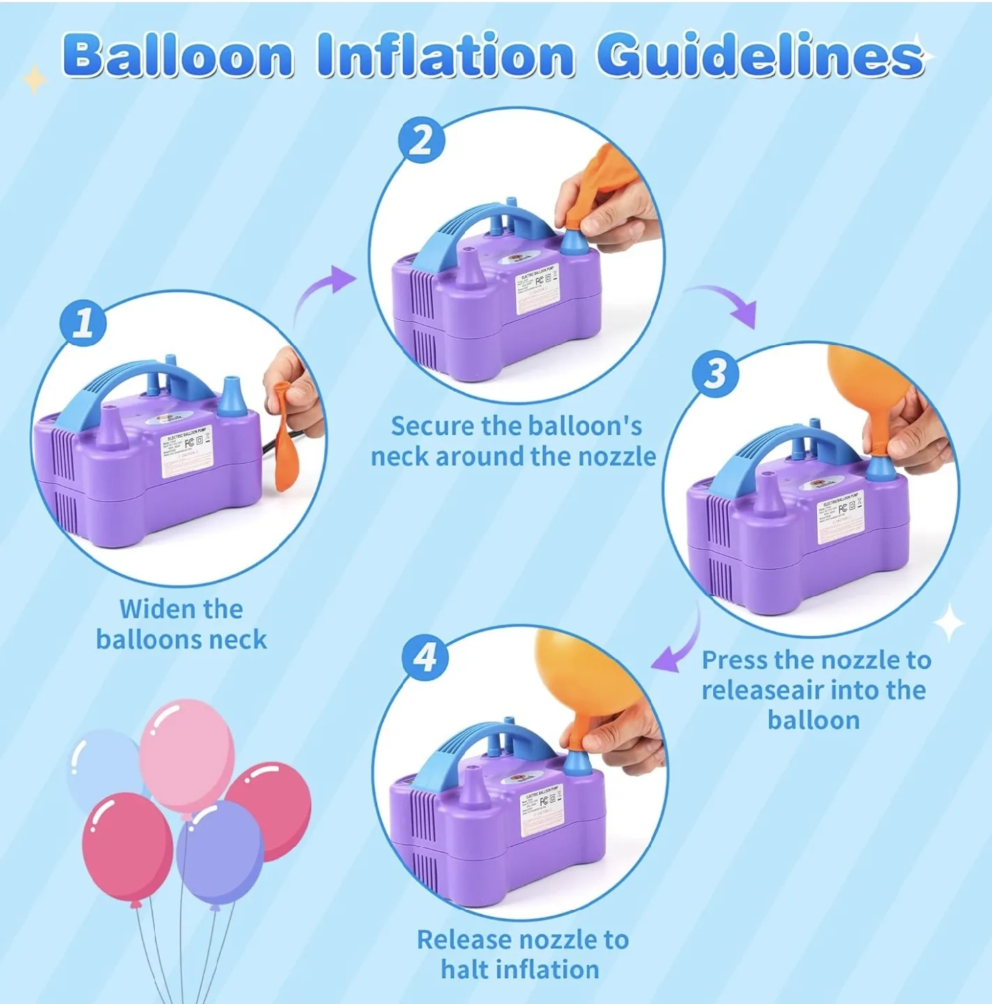 Nulink Electric Balloon Pump - Purple image indicator(3)
