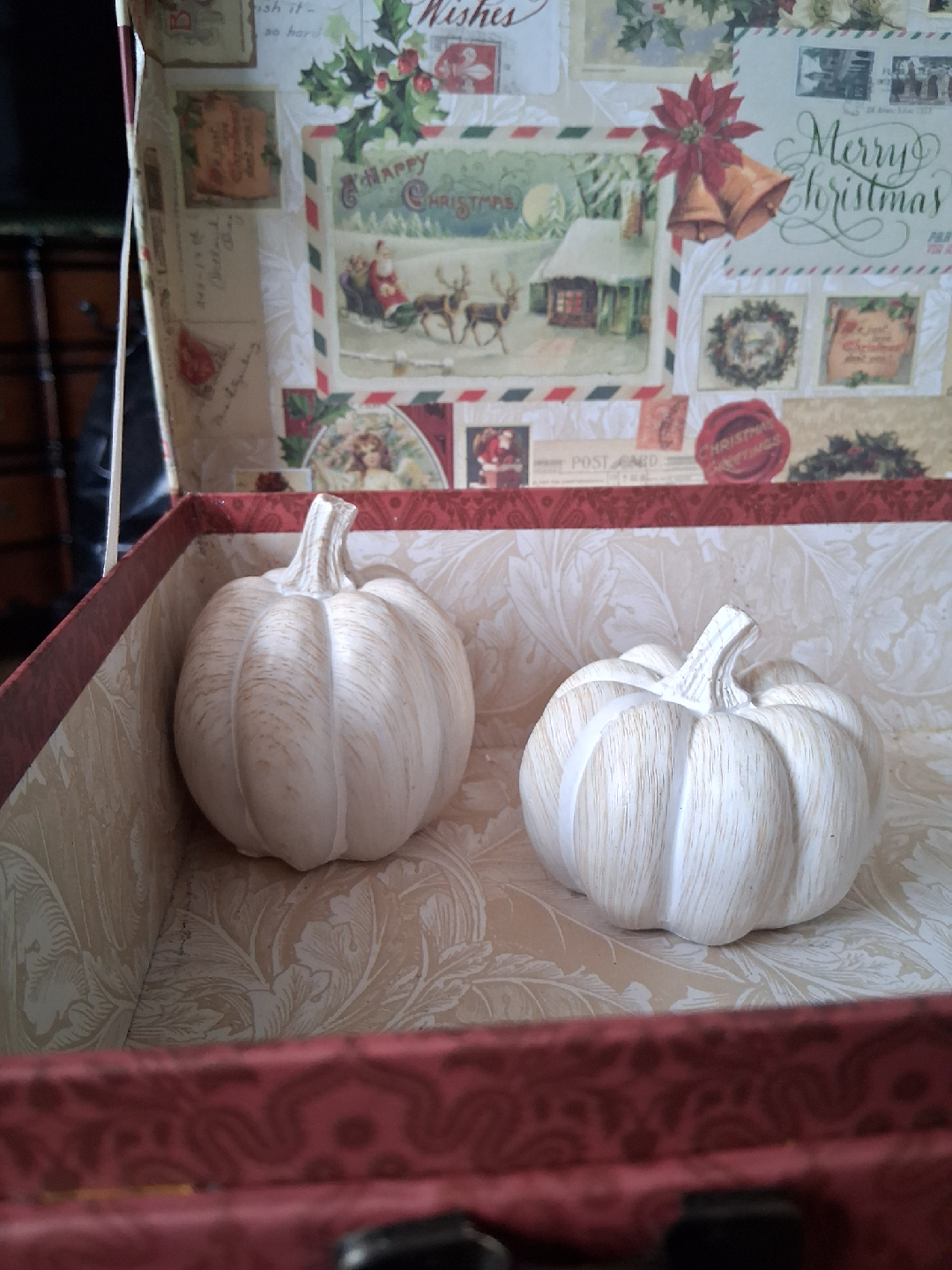Decorative White Pumpkins (Set of 2)