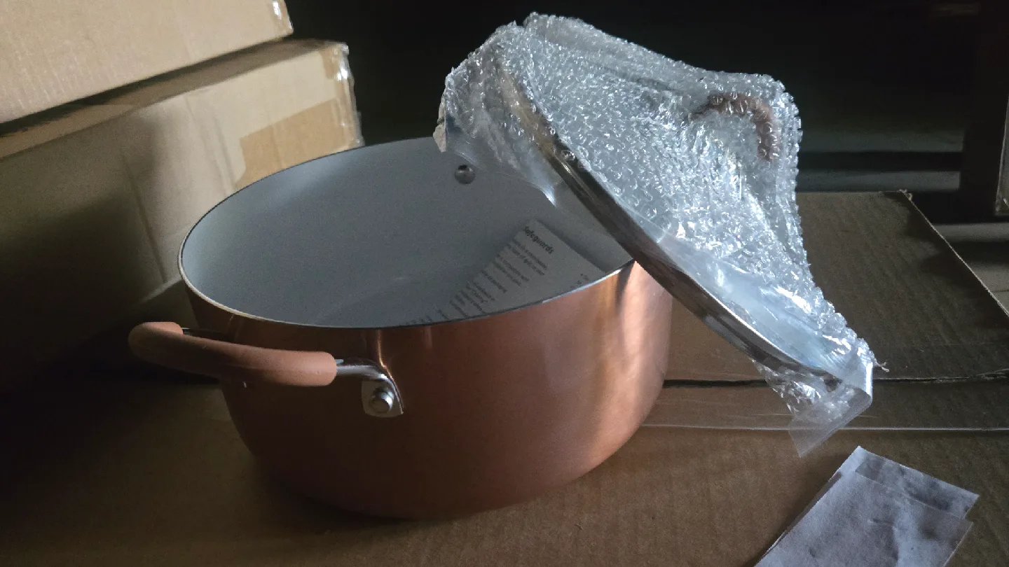 Copper Stock Pot with Lid