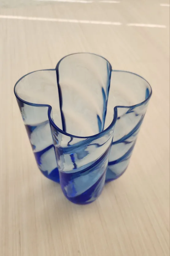 Kosta Boda Blue Glass Vase thumbnail