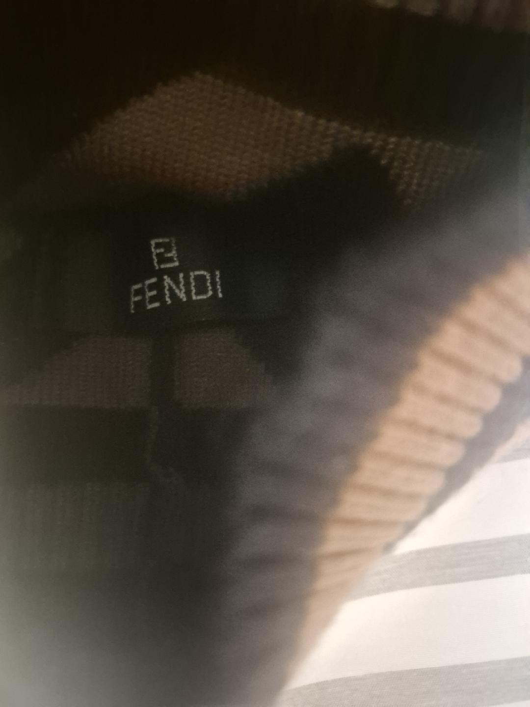 Fendi Beanie Hat - Brown & Black - photo 2