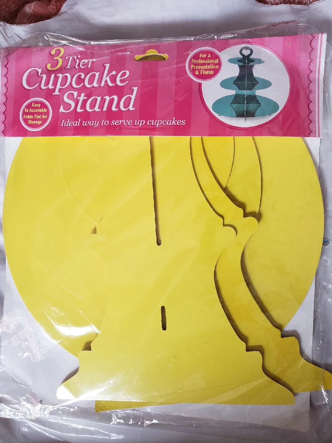 3 Tier Cupcake Stand - Yellow thumbnail