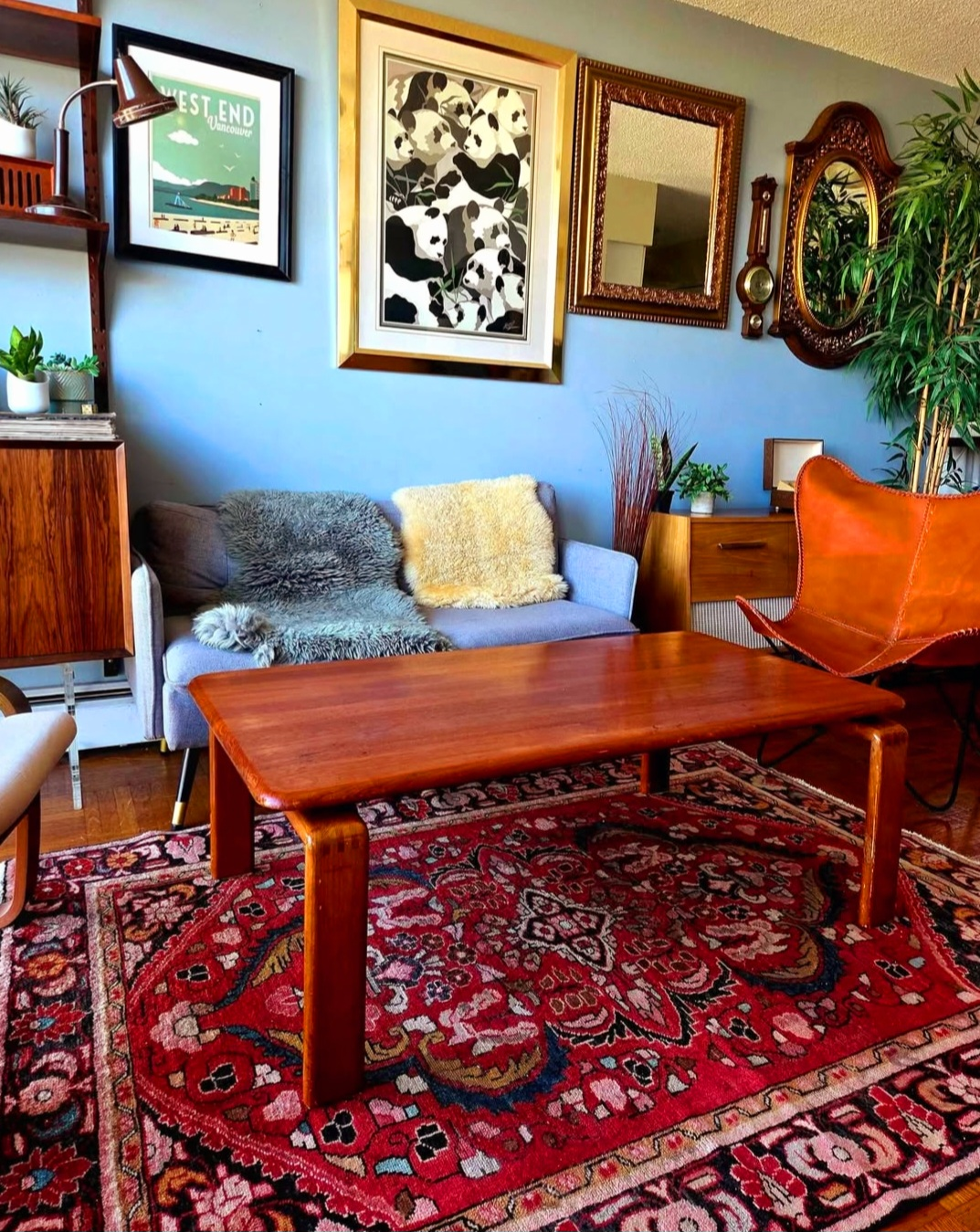 MCM Solid Teak Coffee Table With DoveTailed Bentwood Legs