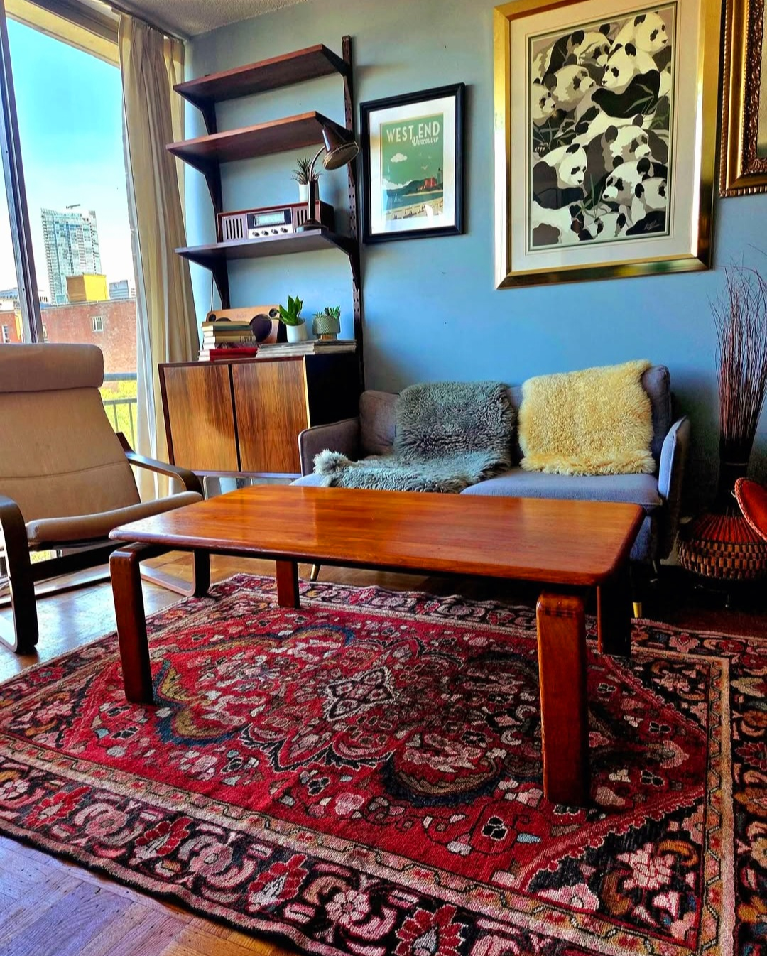 MCM Solid Teak Coffee Table With DoveTailed Bentwood Legs - photo 2