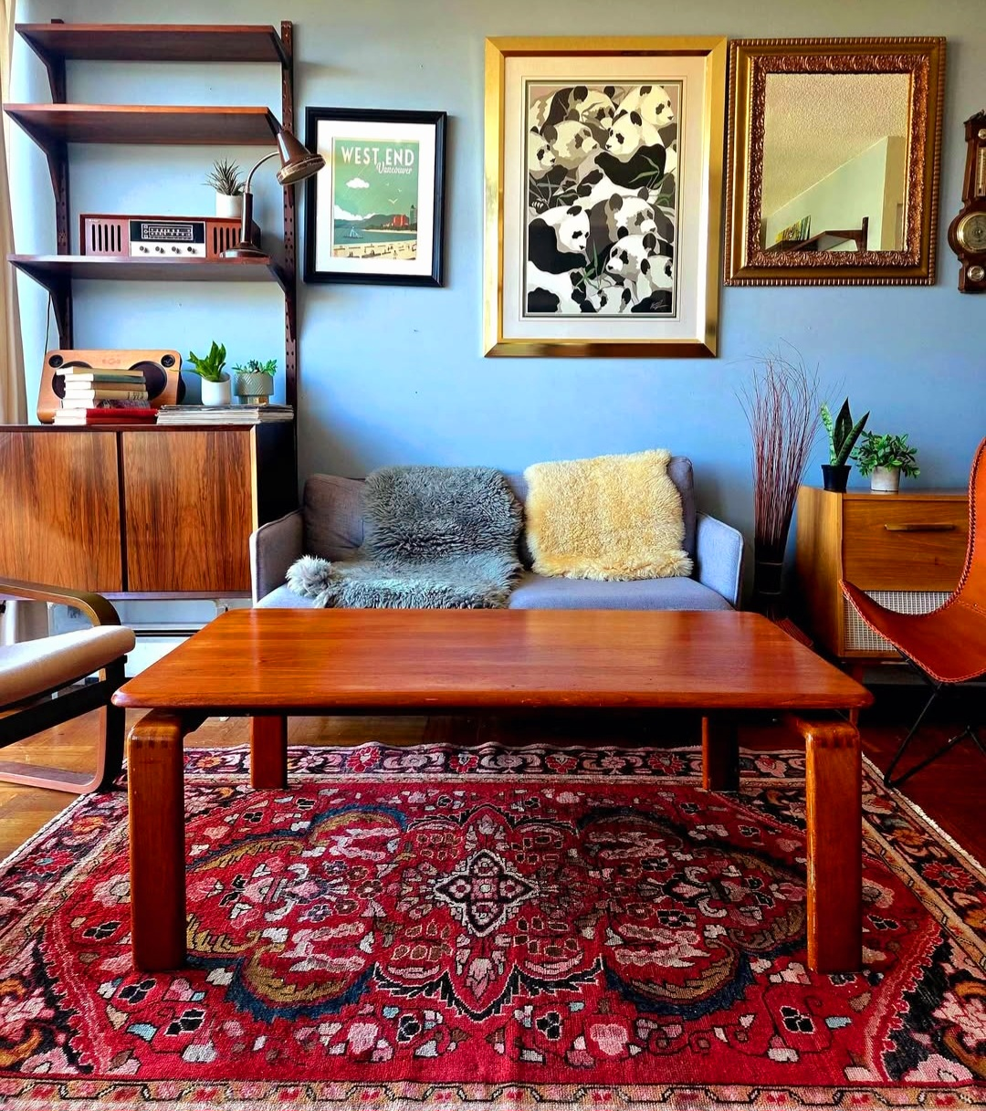 MCM Solid Teak Coffee Table With DoveTailed Bentwood Legs - photo 3
