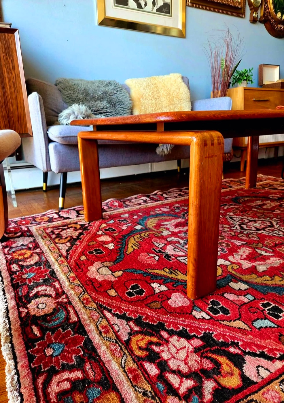 MCM Solid Teak Coffee Table With DoveTailed Bentwood Legs - photo 5