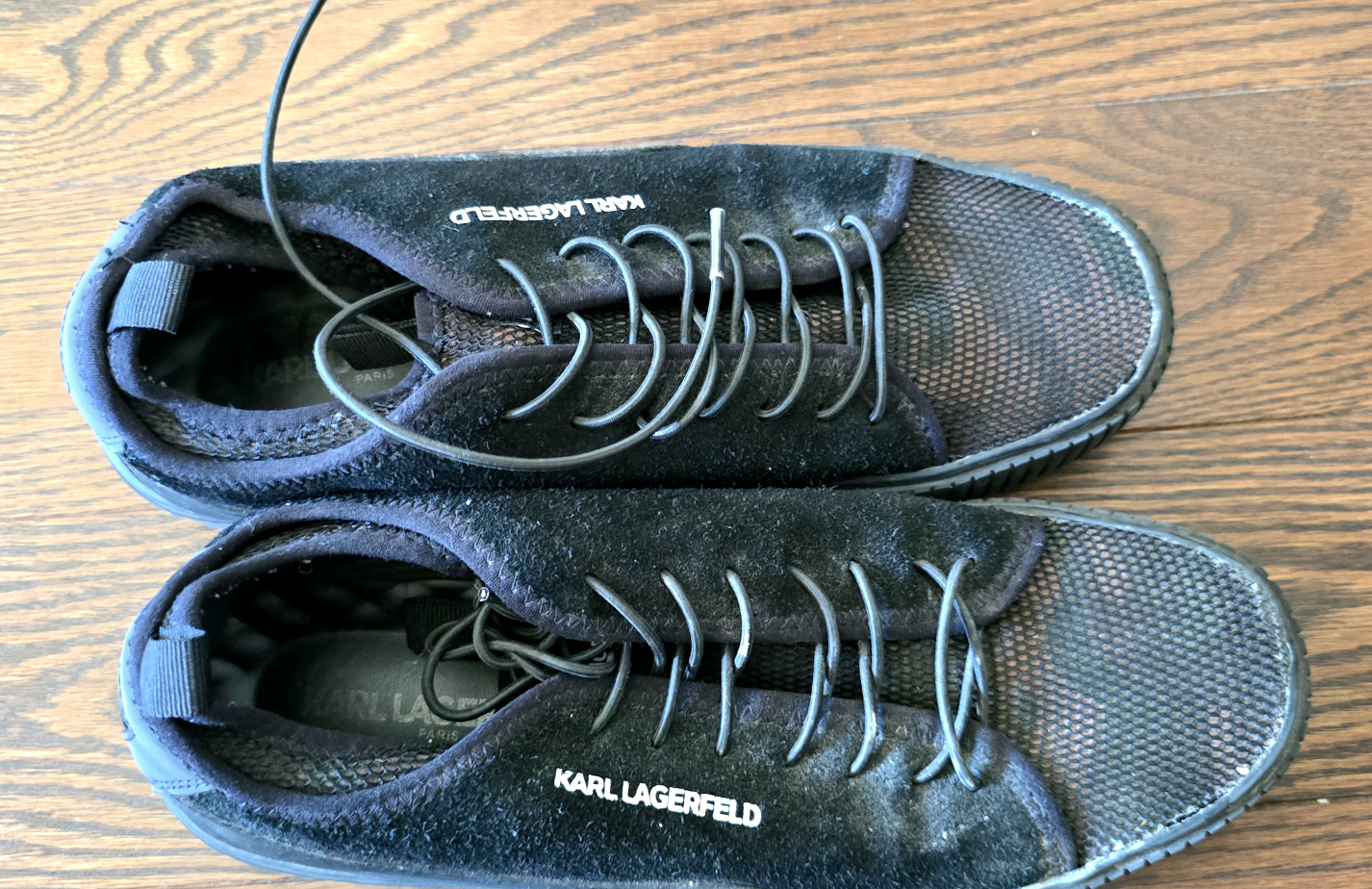 Karl Lagerfeld Black Sneakers - Size 9M