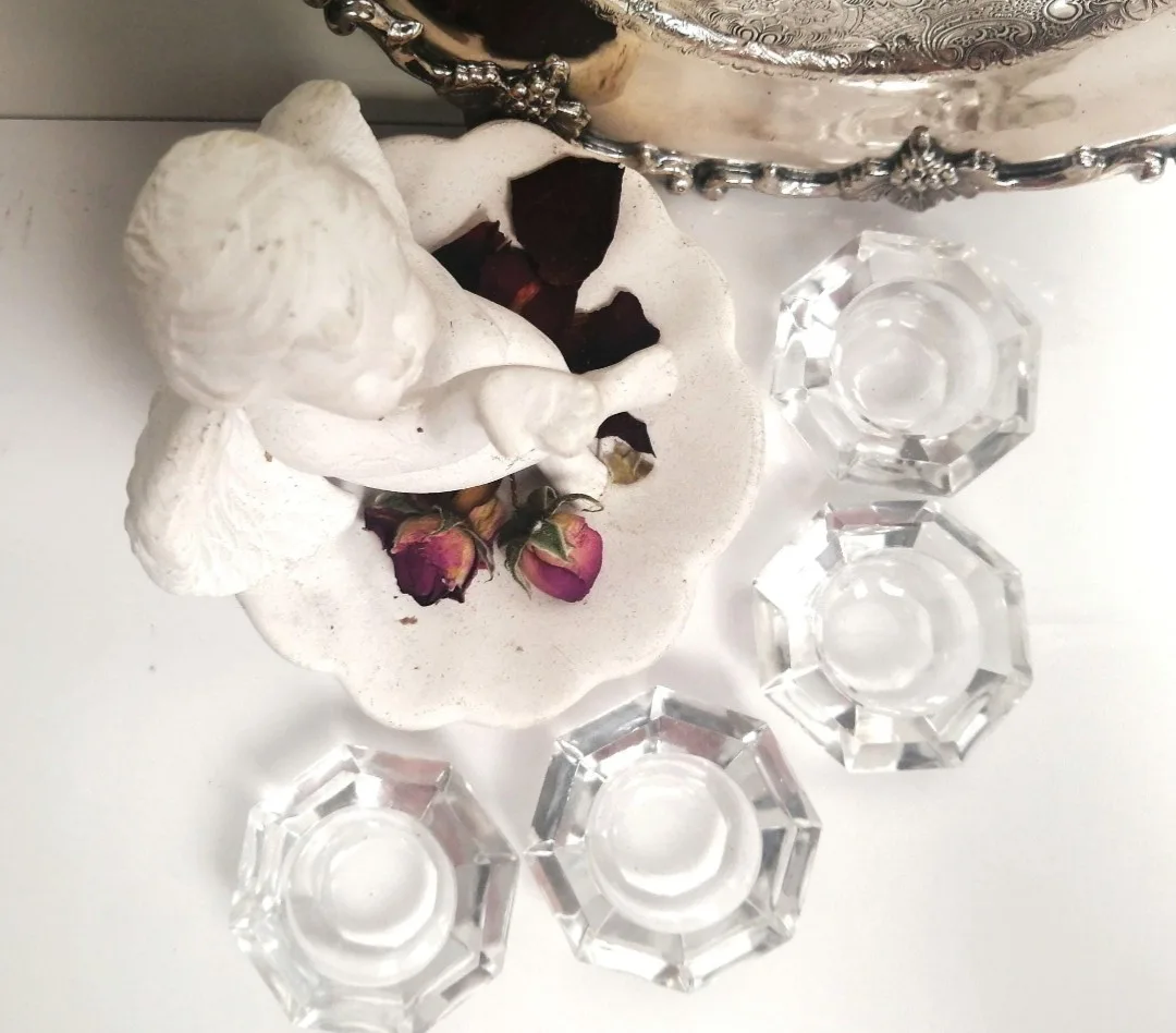 Cut Crystal Candlestick Holders ~ Set of Four image indicator(2)