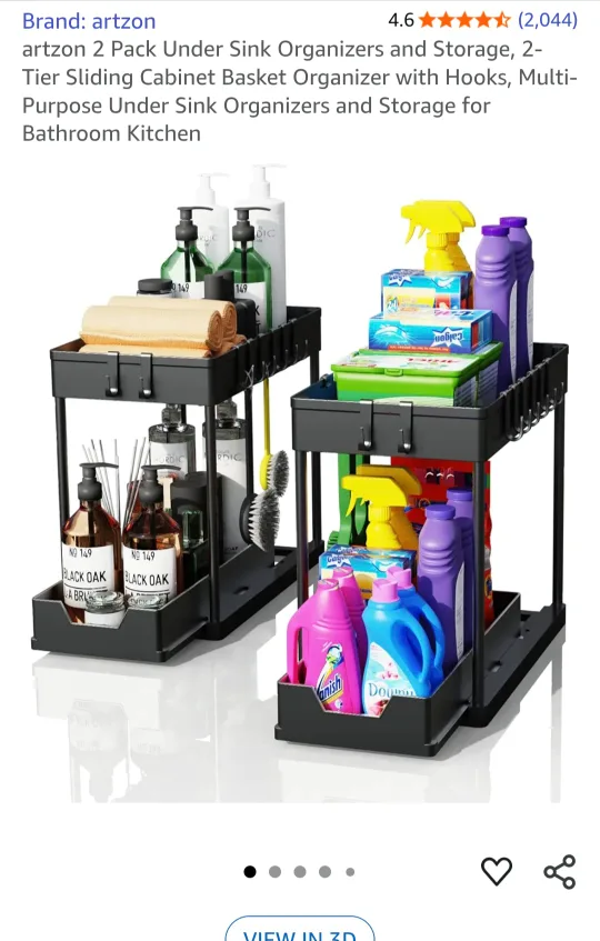 Artzon 2-Tier Under Sink Organizer - New in Box! image indicator(5)