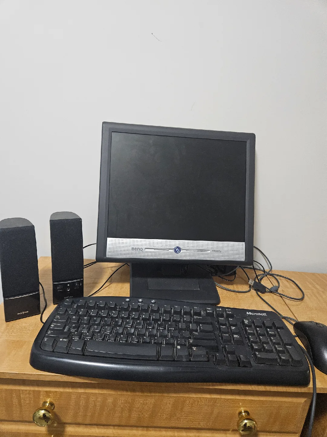 Microsoft Mouse, Insignia Speakers, BenQ Monitor thumbnail