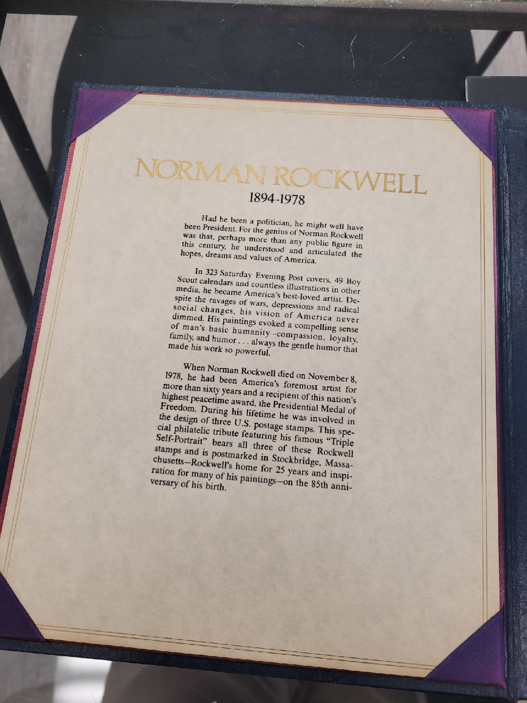 Norman Rockwell stamps and photo - photo 3