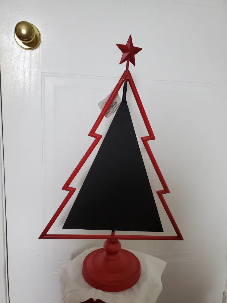 Christmas Tree chalk board- Red Metal🥕 thumbnail