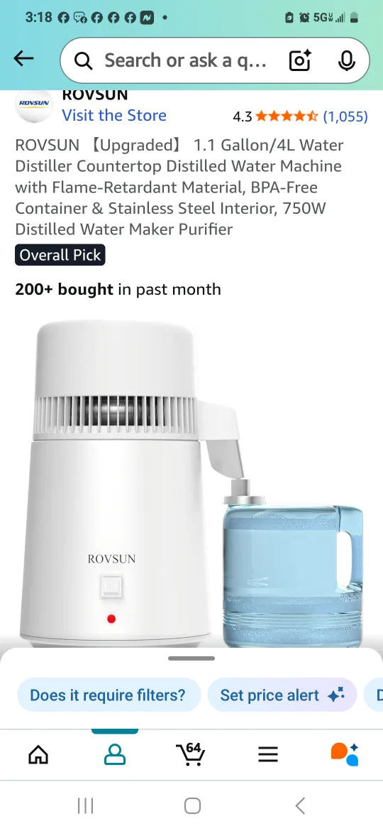 ROVSUN 1.1 Gallon/4L Water Distiller - New in Box! image indicator(4)