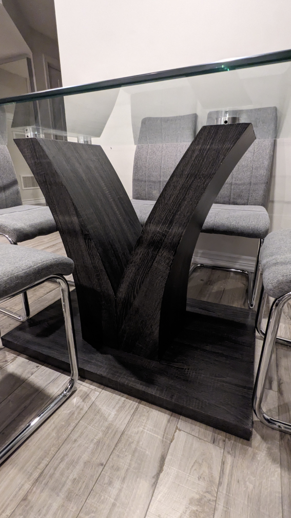 Glass Dining Table Set 6 Chairs - photo 3