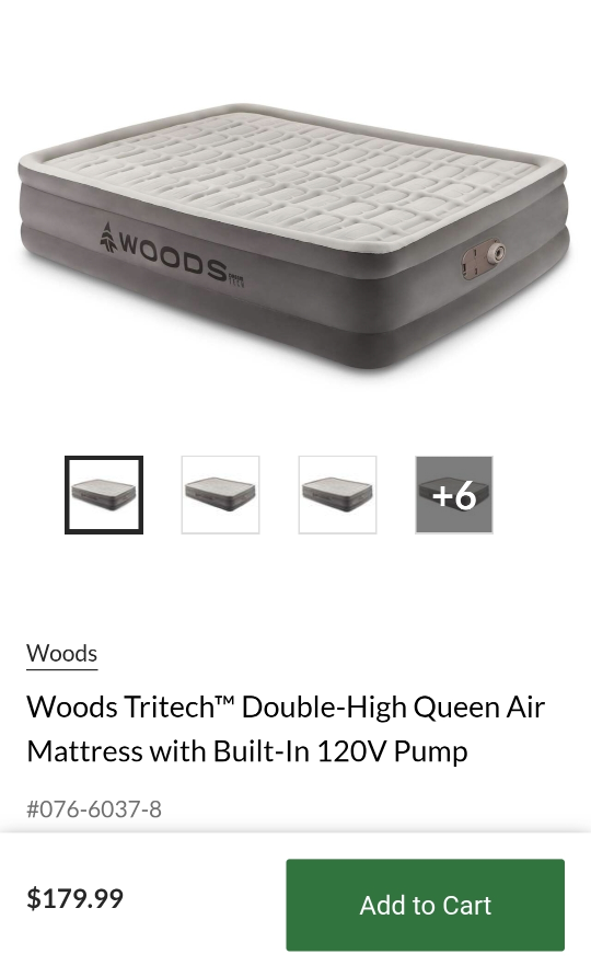 Brand New Double-High Queen Air Mattress, Built-In 120V Pump