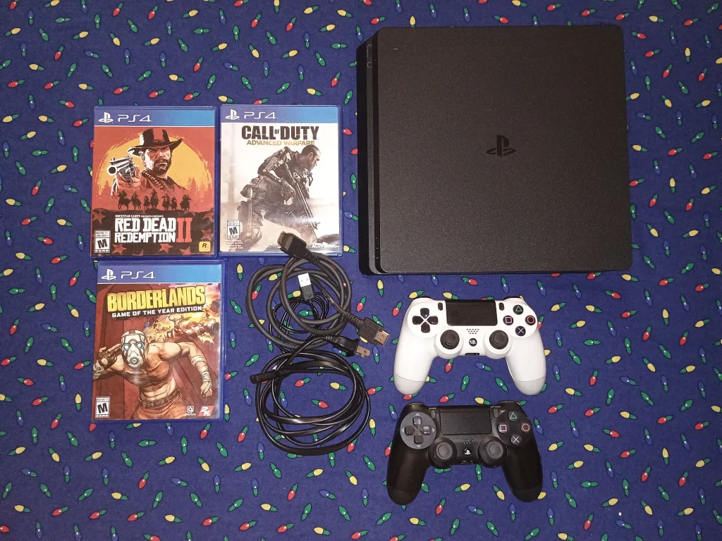 🎮 PS4 Slim 500GB Bundle | 2 Controllers + 3 Hit Games image indicator(8)