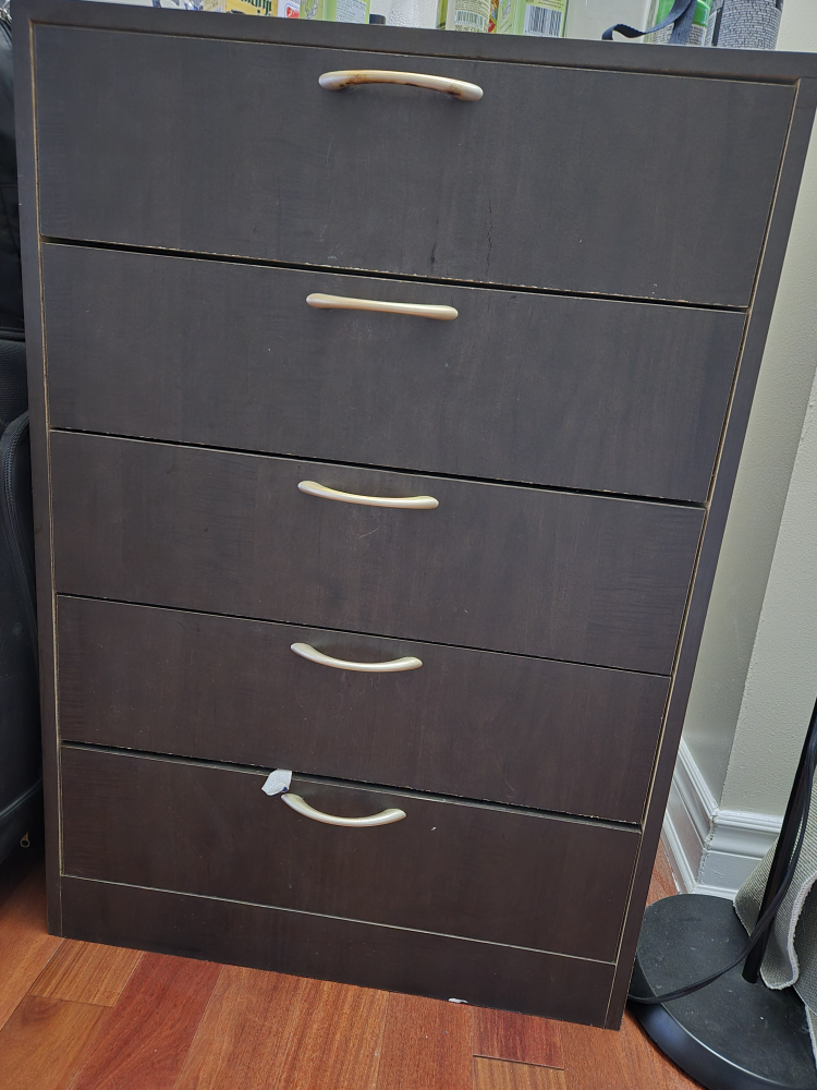 Dark Brown 5-Drawer Dresser