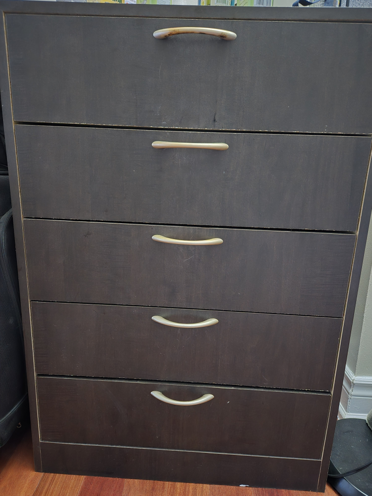 Dark Brown 5-Drawer Dresser - photo 2