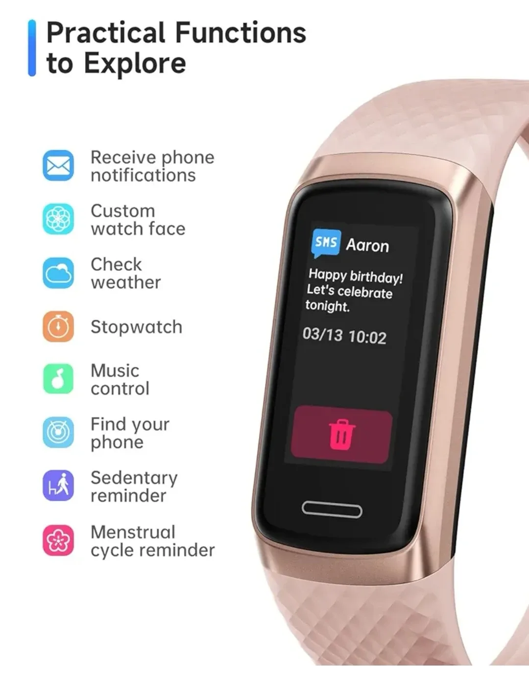 TOOBUR Fitness Tracker Watch - black image indicator(5)