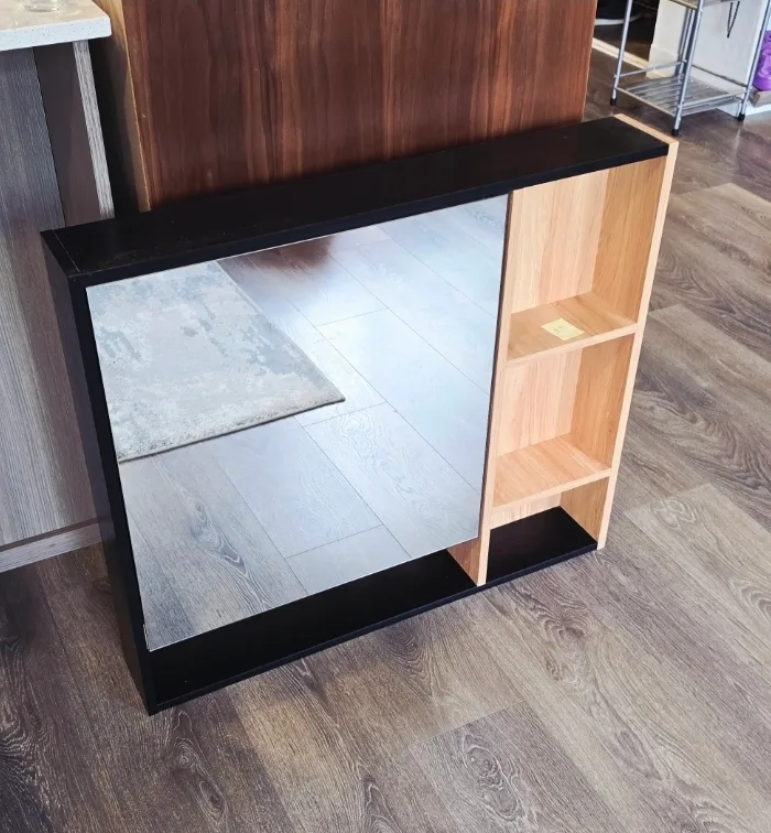 Moving Sale - Bathroom Vanity with Mirror and Shelves thumbnail