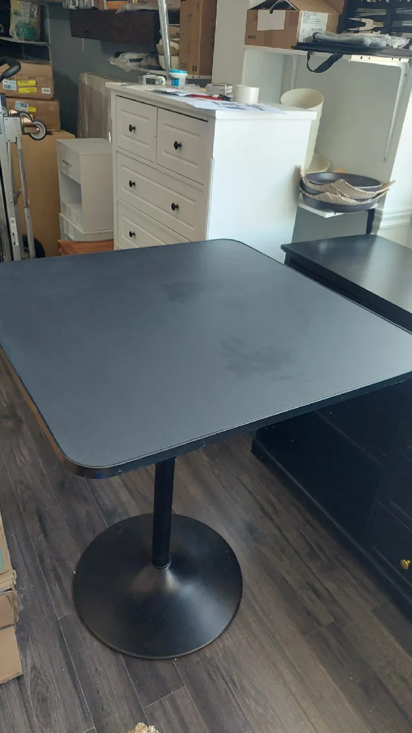 Black Adjustable Height Pub Table image indicator(4)