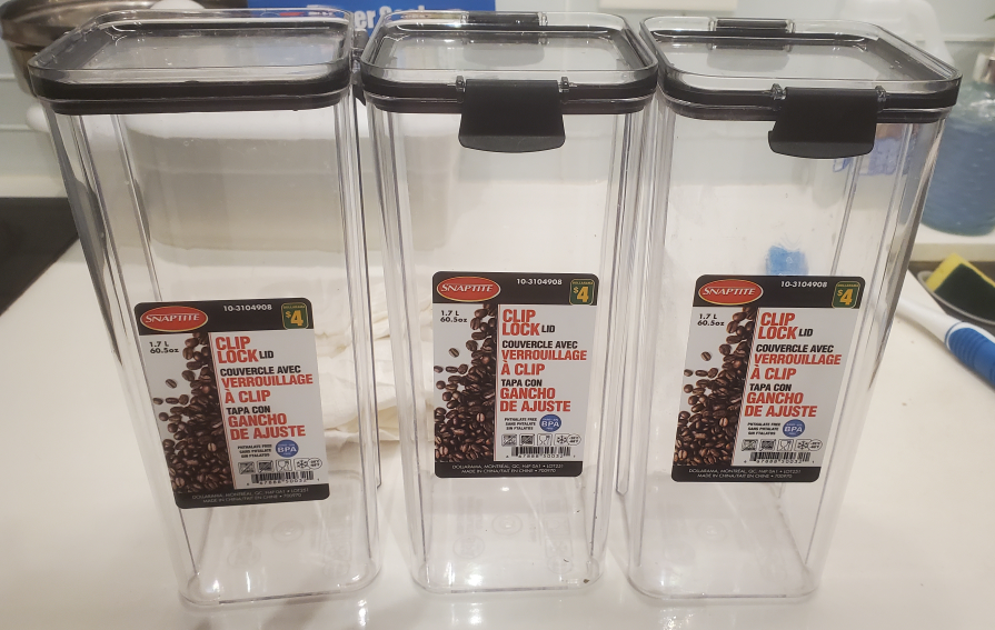 10$- Snaptite Clip Lock Lid 1.7L Containers (Set of 5)