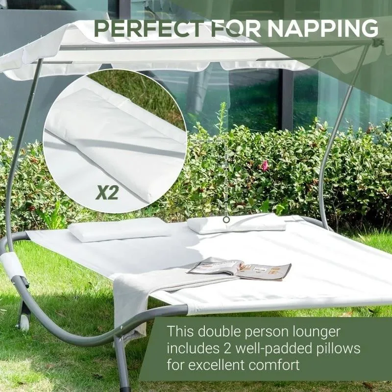 Double Person Lounger with Canopy & Pillows image indicator(3)