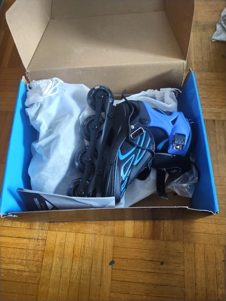 Children's ZPM Sports Inline Roller Skates, Black and Blue image indicator(3)