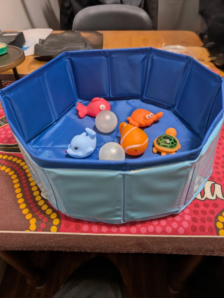 Cat Toy Splash Pool w/floating toys thumbnail