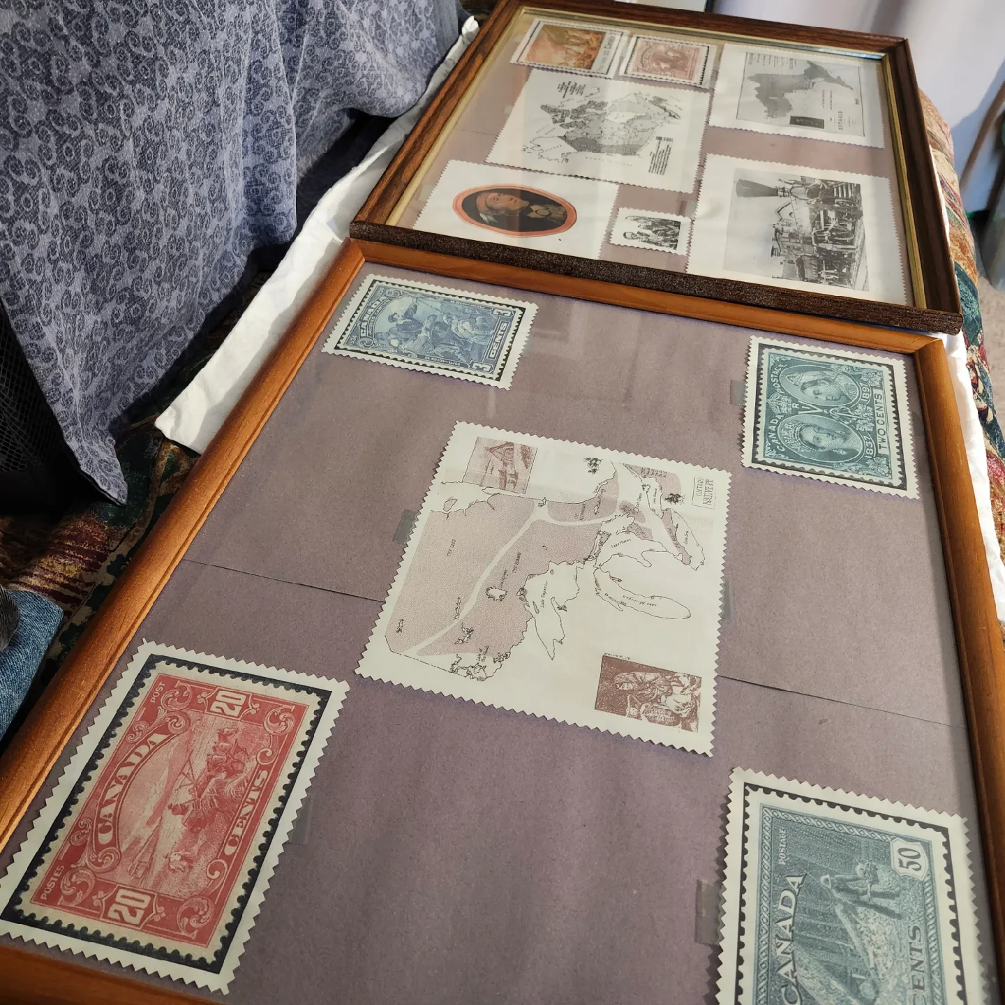 Framed Oversided Canadian Stamp Collection image indicator(4)