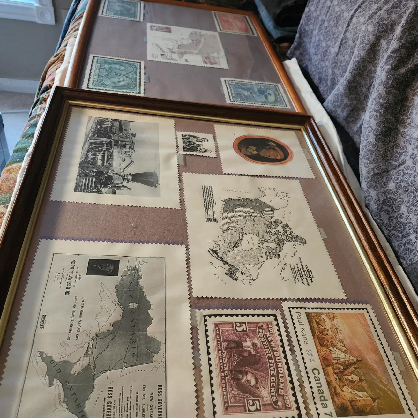 Framed Oversided Canadian Stamp Collection image indicator(5)