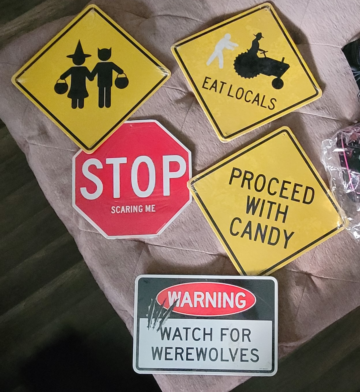 New double-sided Halloween signs