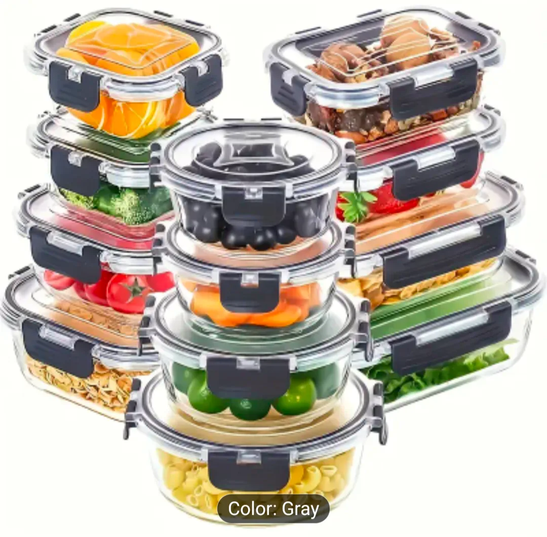 brand new 12 pack glass food storage containers awt thumbnail